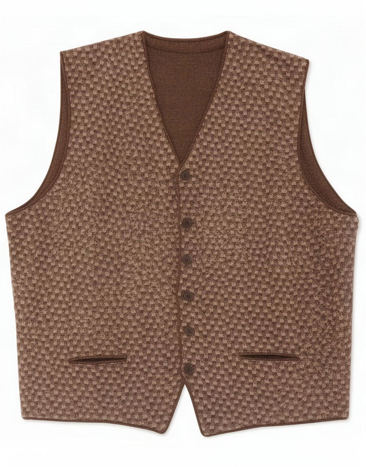 Vintage herrevest Medium Brun Geometric
