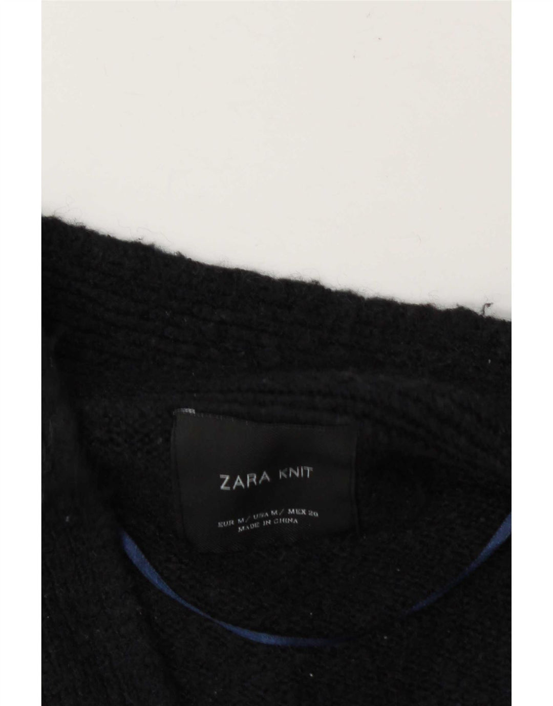 Zara Kvinders Åben Cardigan Sweater UK 14 Medium Navy Blå