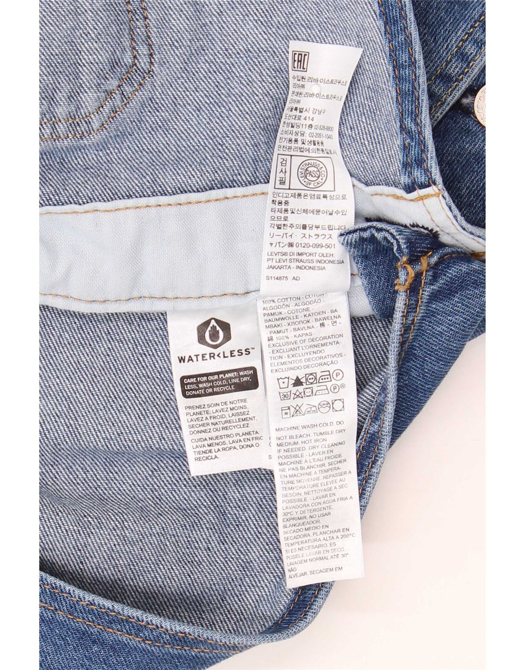 Levi's Herre Cargo Dungarees Jeans Medium W36 L30 Blå Bomuld