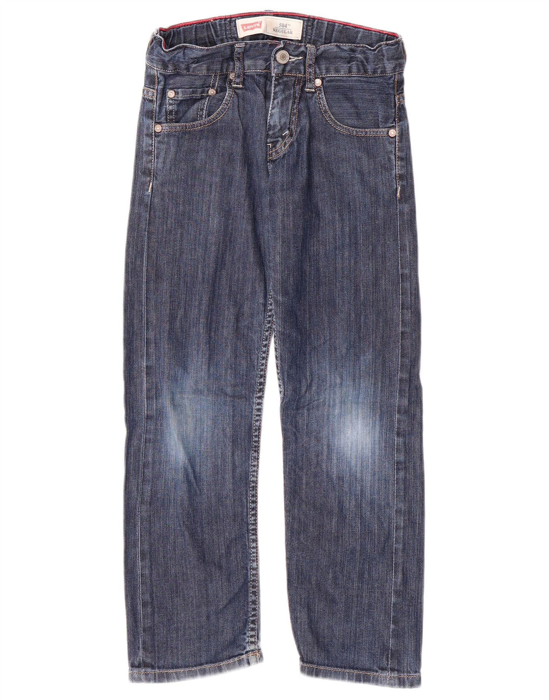 LEVI'S Boys 504 Straight Jeans 7-8 Years W24 L22 Blue Cotton