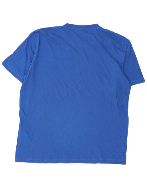 Diadora Herre Grafisk T-Shirt Top XL Blå Bomuld