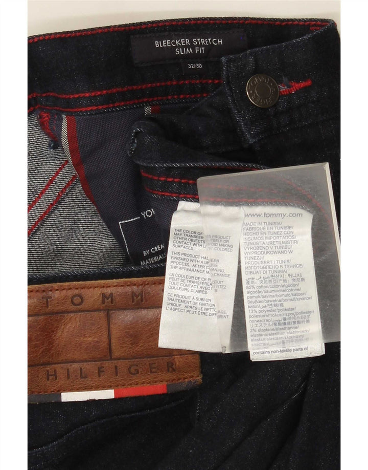 Tommy Hilfiger Herre Bleecker Slim Jeans W32 L30 Marineblå Bomuld