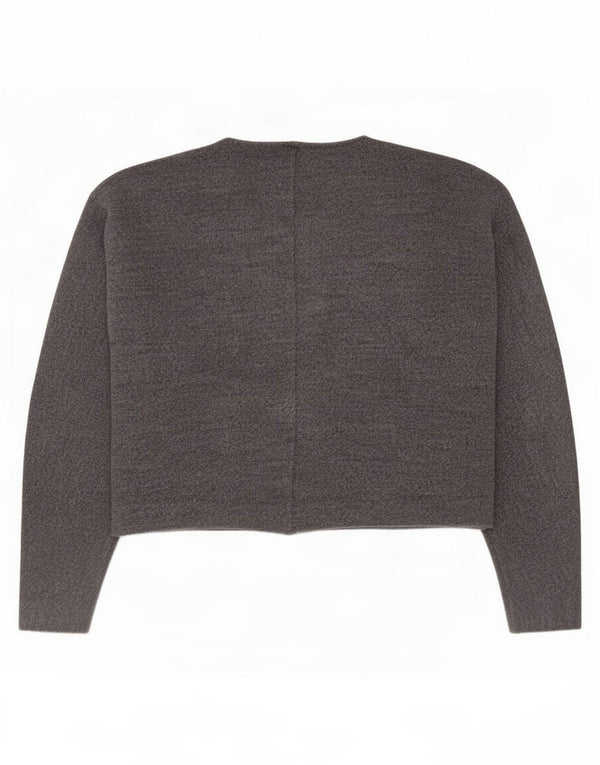 Cos Womens Crop V-hals sweater UK 16 Stor grå bomuld