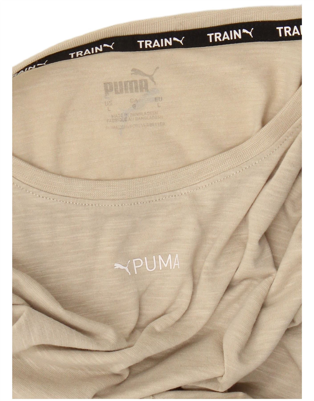 Puma Herre T-Shirt Top Stor Beige Flecked