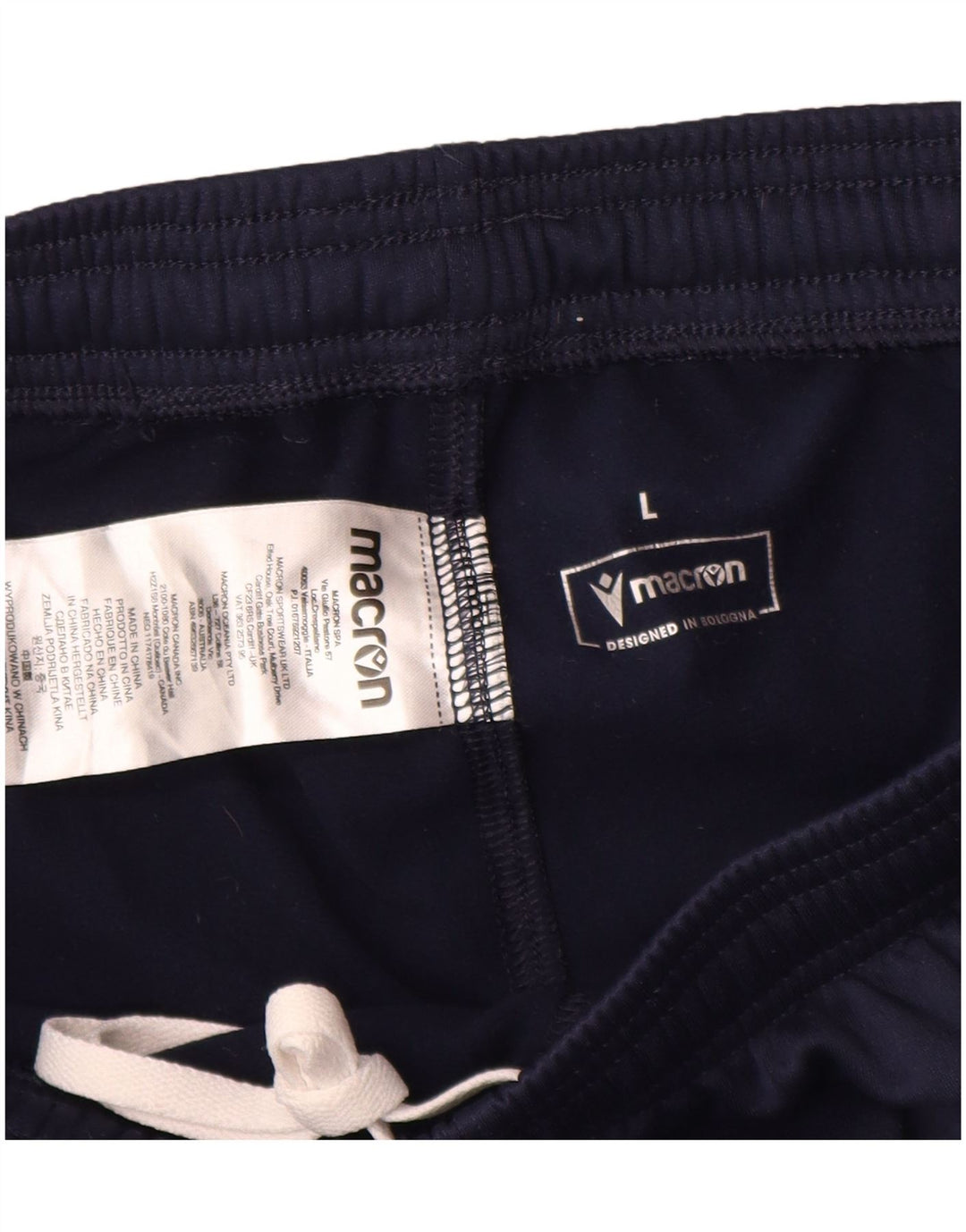 Macron Herre træningsdragt Bukser Joggers Large Navy Blue Polyester