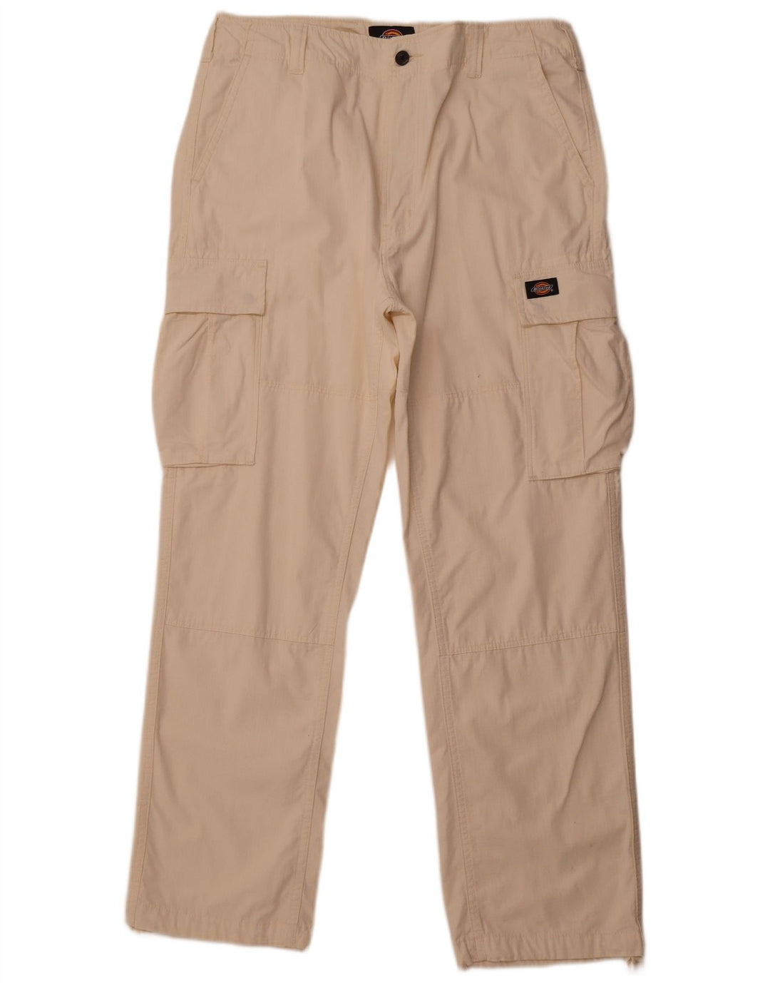 DICKIES Straight Cargo bukser til mænd W34 L32 Off White Bomuld