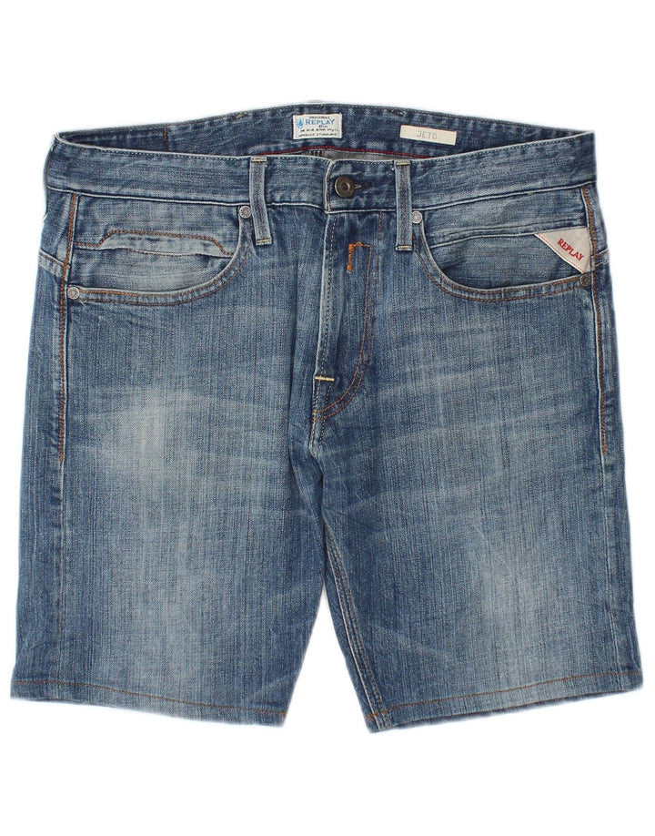 Replay Herre Jeto Denim Shorts W32 Large Blue