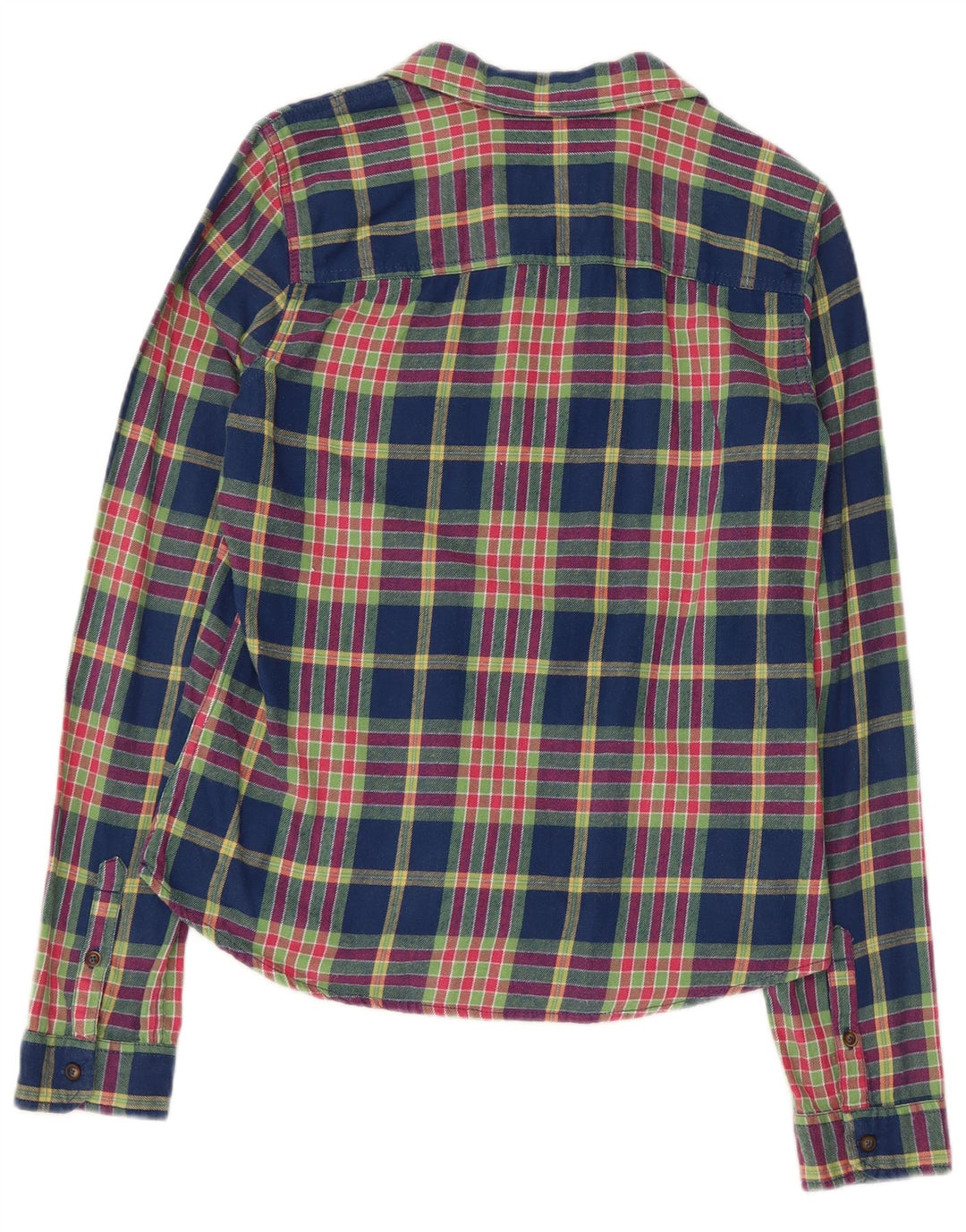 HOLLISTER Flanelskjorte til kvinder UK 12 Medium Flerfarvet Plaid Bomuld