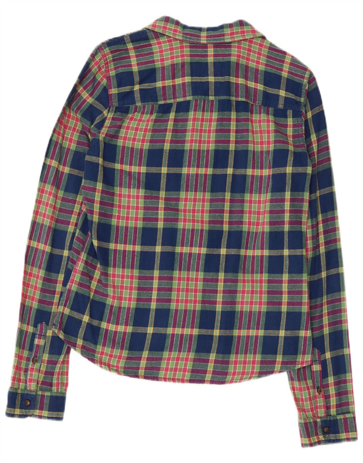 HOLLISTER Flanelskjorte til kvinder UK 12 Medium Flerfarvet Plaid Bomuld