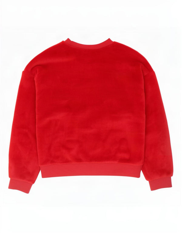 Marks & Spencer Dame Oversized Fleece Jumper UK 6 XS Rød Bomuld