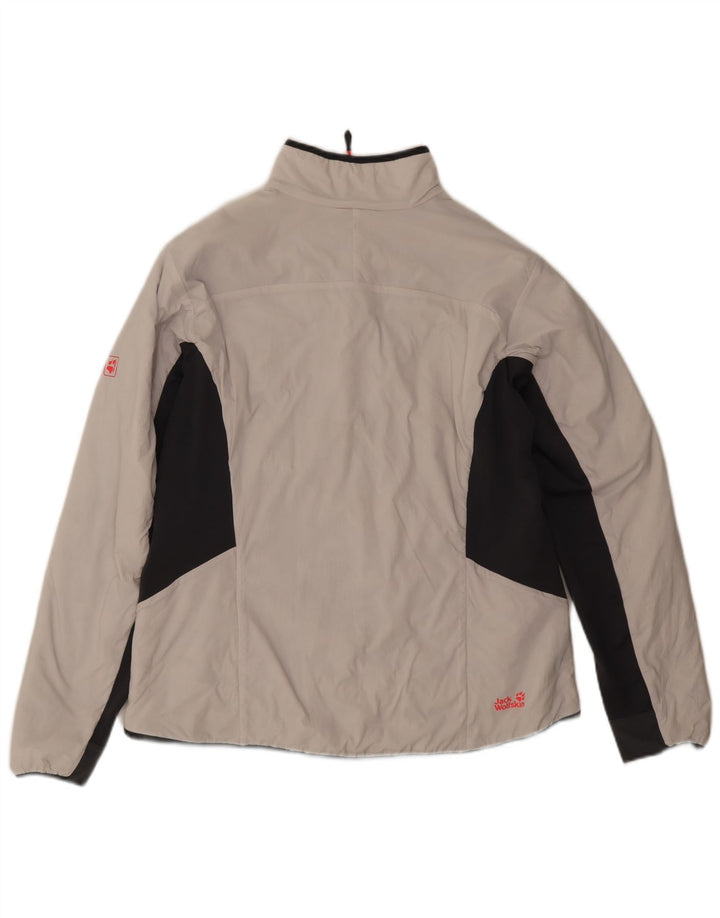 Jack Wolfskin Dame Windbreaker Jacket UK 18 XL Hvid Colourblock