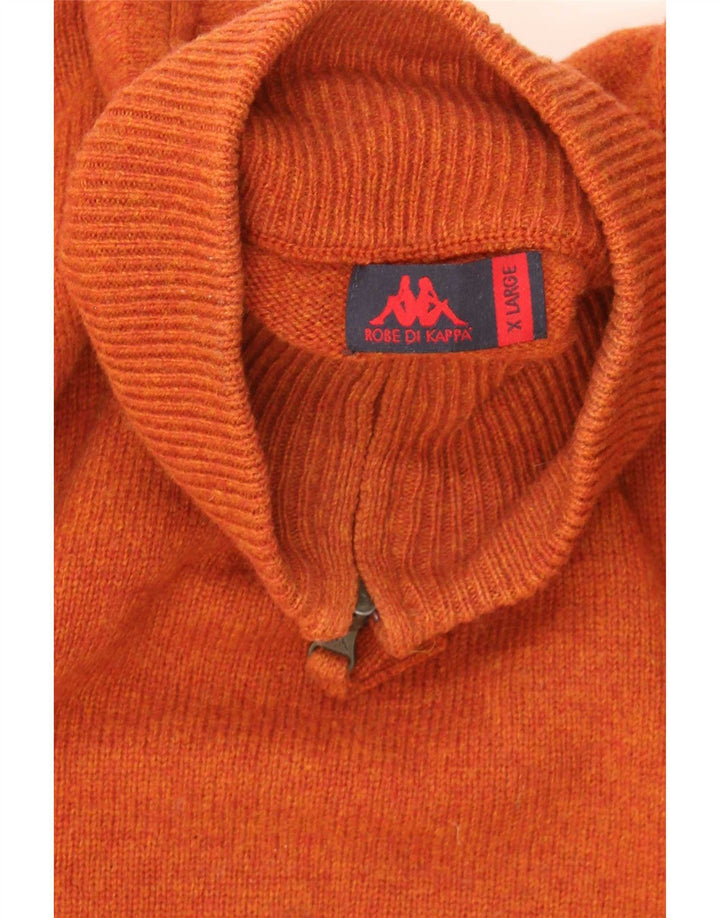 Kappa Herre Zip Neck Jumper Sweater XL Orange