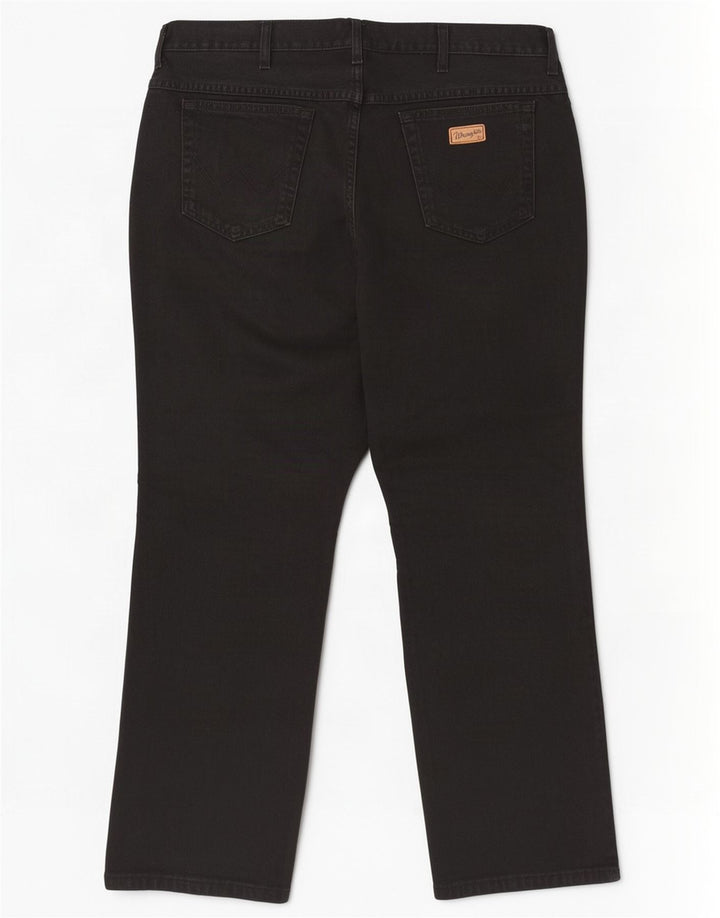 Wrangler Herre Texas Straight Jeans W42 L30 Sort Bomuld