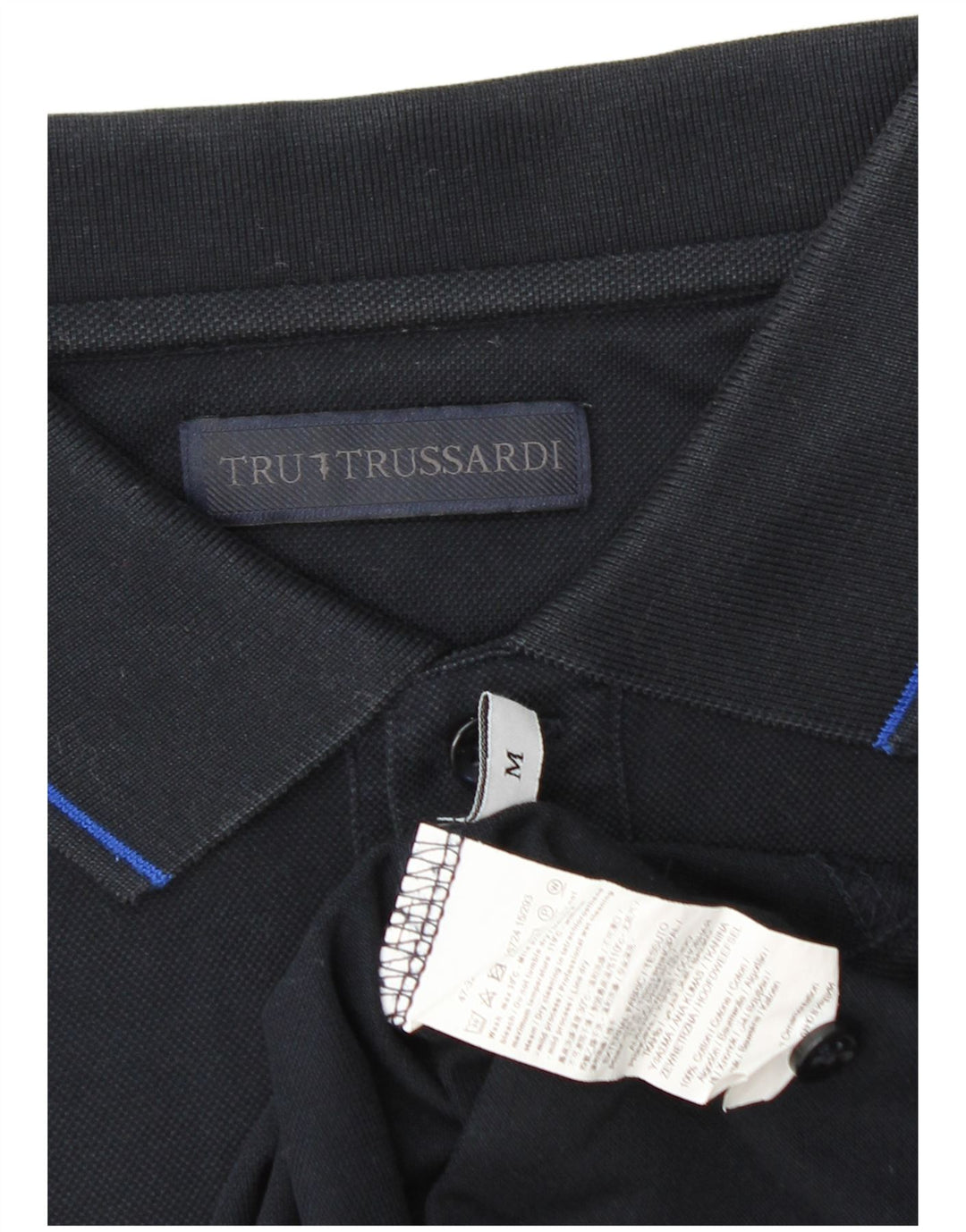 TRUSSARDI Poloskjorte til mænd Medium marineblå bomuld
