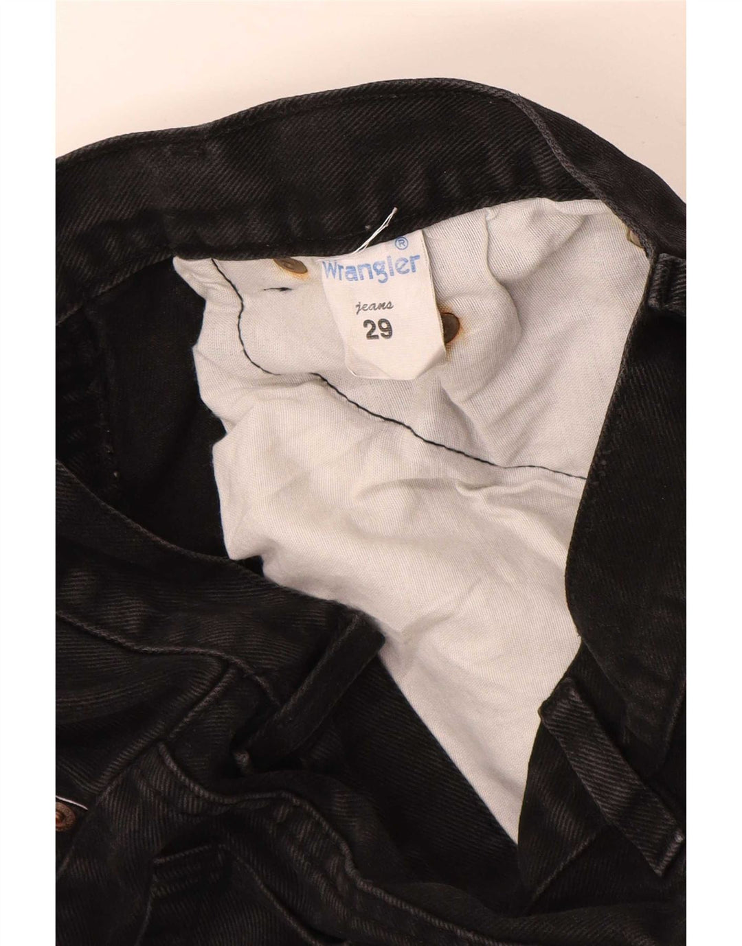 Wrangler Straight Jeans til mænd W29 L29 Sort bomuld