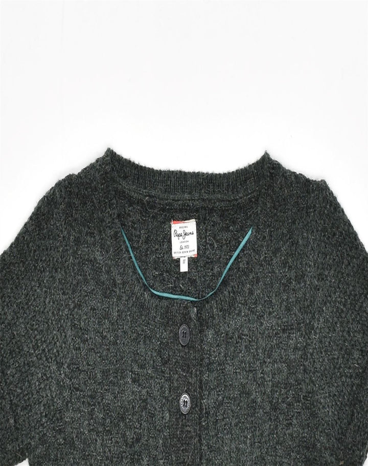 PEPE JEANS Womens Jumper Dress UK 12 Medium Green Acrylic | Vintage | Thrift | Second-Hand | Used Clothing | Messina Hembry 