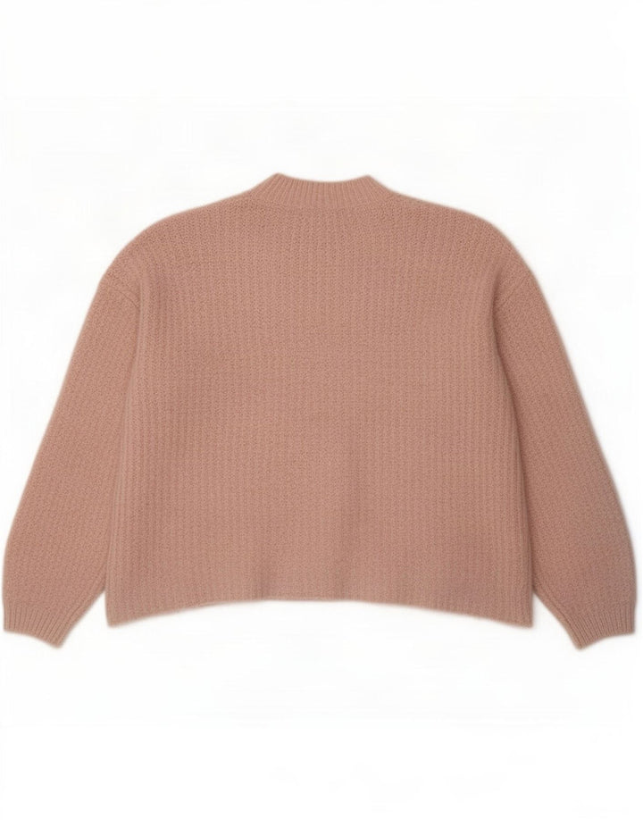 Marks & Spencer dame sweater med rund hals i overstørrelse UK 14 Medium Pink