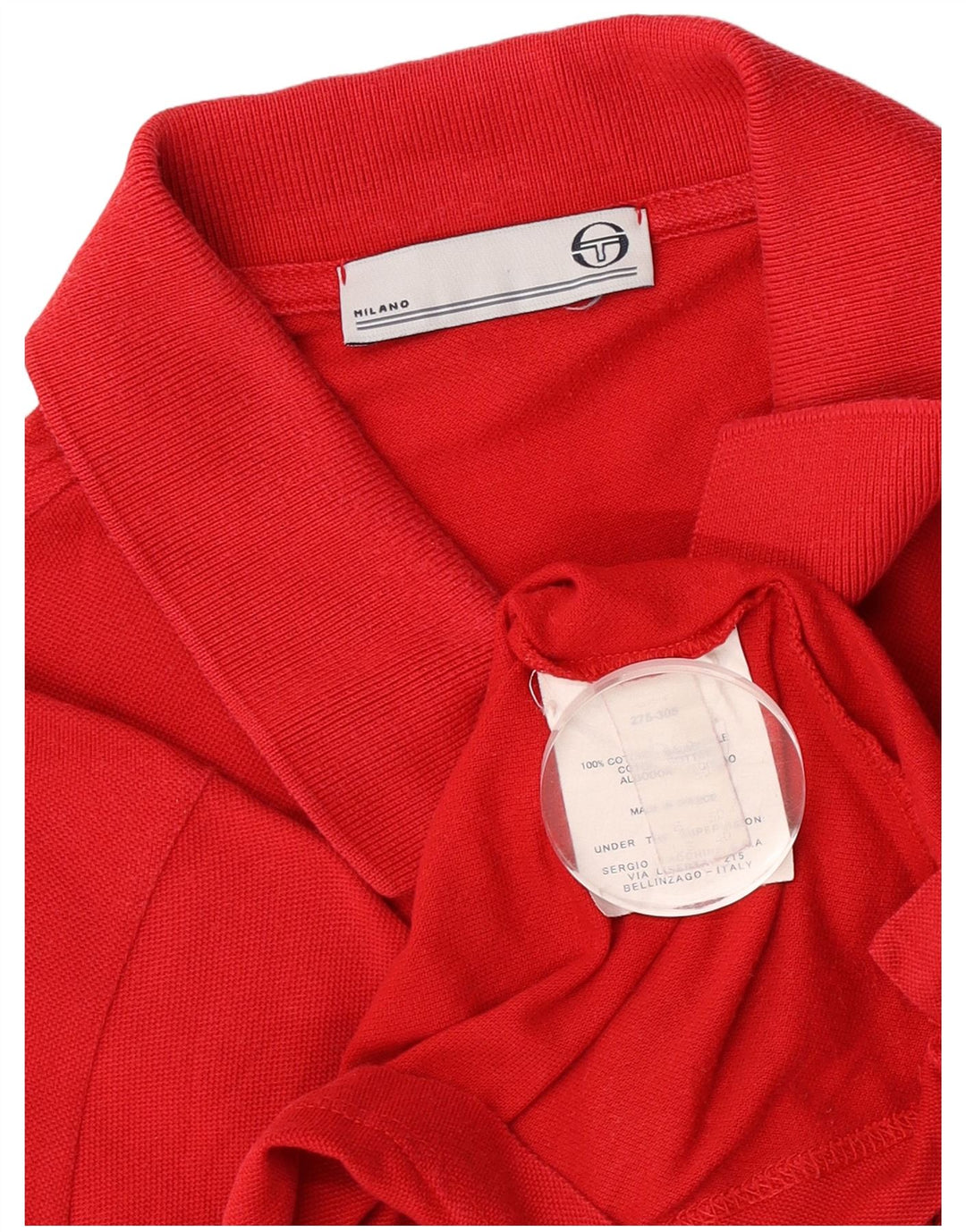Sergio Tacchini Herre poloshirt IT 50 Medium Rød Bomuld