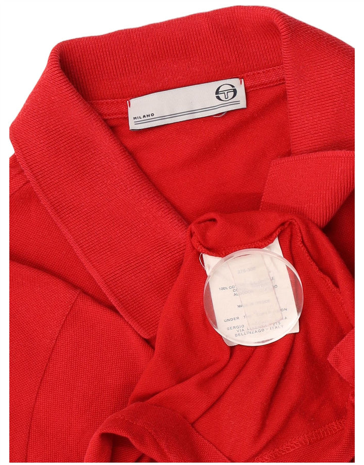 Sergio Tacchini Herre poloshirt IT 50 Medium Rød Bomuld