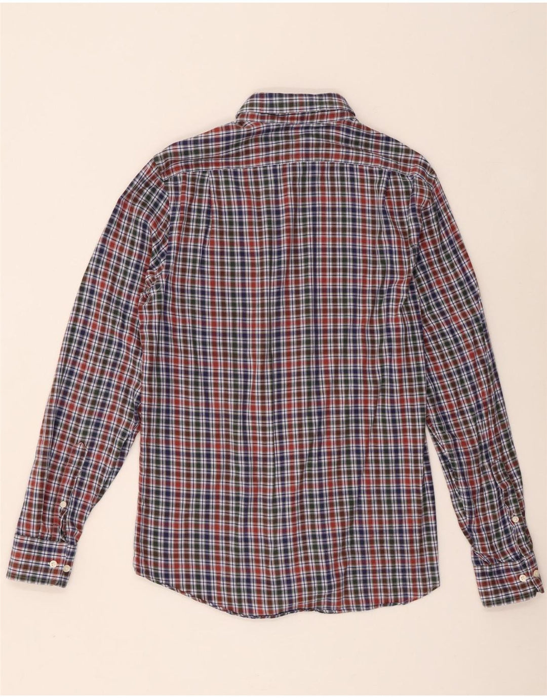 Ralph Lauren Herre Fitted Flanell Shirt Størrelse 40 15,5 Medium Flerfarvet