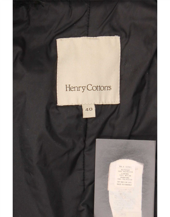 Henry Cottons Dame Overfrakke IT 40 Lille Sort Polyester