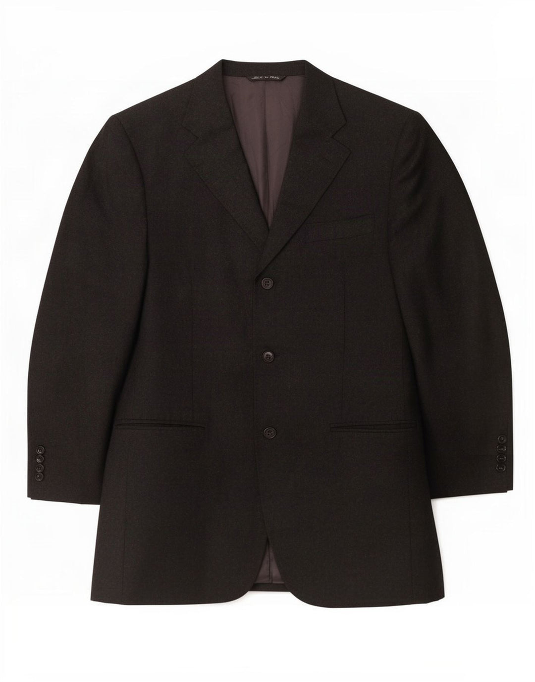 Canali Herre 3-knaps blazerjakke IT 48 Medium Sort Virgin Wool