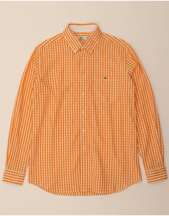 Lacoste Herreskjorte str. 42 Large Orange Gingham