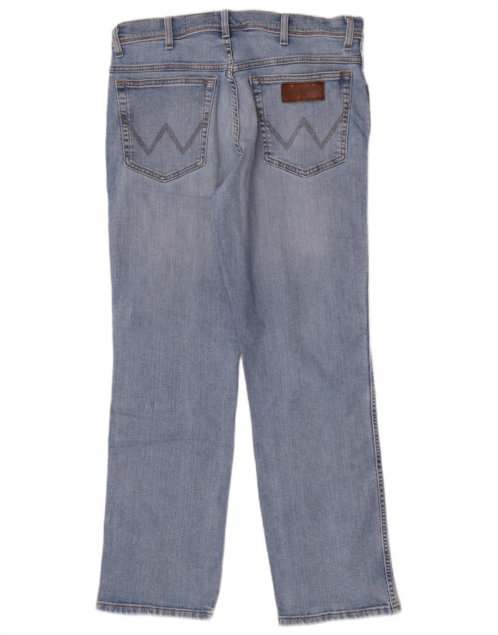 Wrangler Herre Texas Stretch Straight Jeans W34 L30 Blå Bomuld
