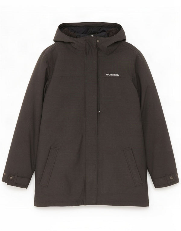 Columbia Womens Interchange Hooded Windbreaker Jacket UK 16 Large Black