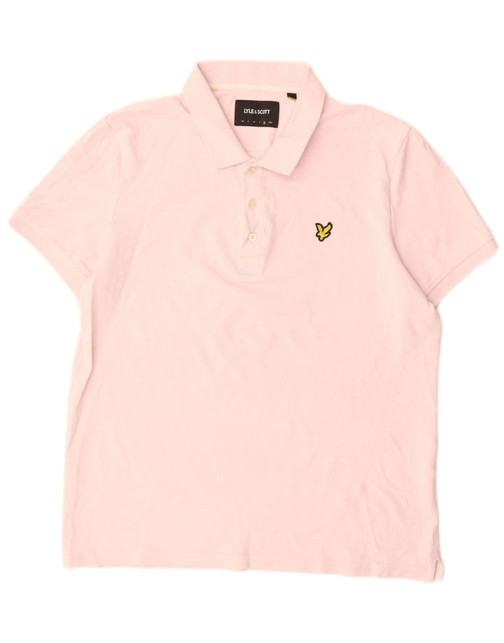 Lyle & Scott herre poloshirt XL Pink bomuld