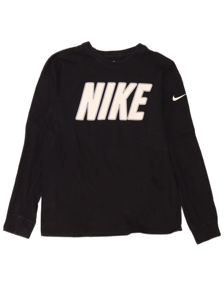 Nike Herre Athletic Cut Grafisk Top Langærmet Medium Sort