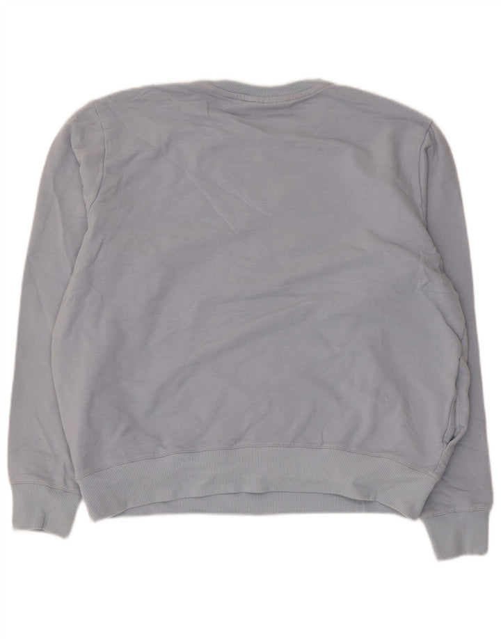 Fila Dame Sweatshirt Jumper UK 16 Stor Blå Bomuld
