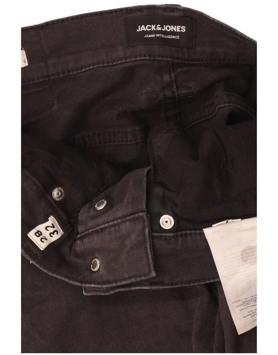 Jack & Jones Herre Slim Jeans W28 L27 Sort Bomuld