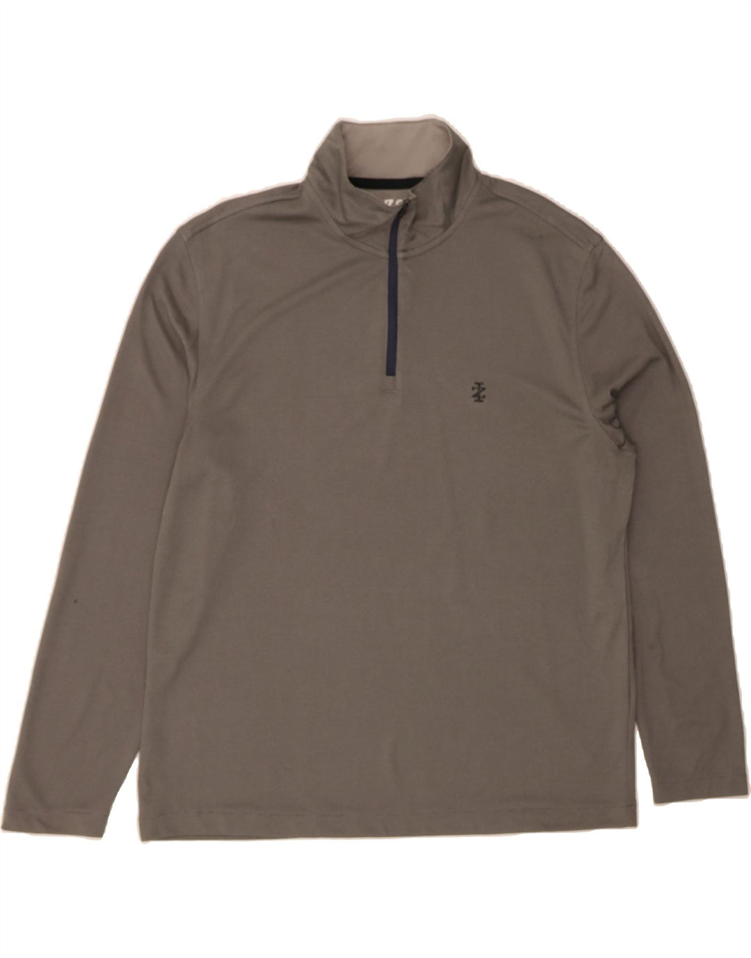 IZOD Mens Zip Neck Pullover Tracksuit Top Large Grey Polyester Vintage Izod and Second-Hand Izod from Messina Hembry 