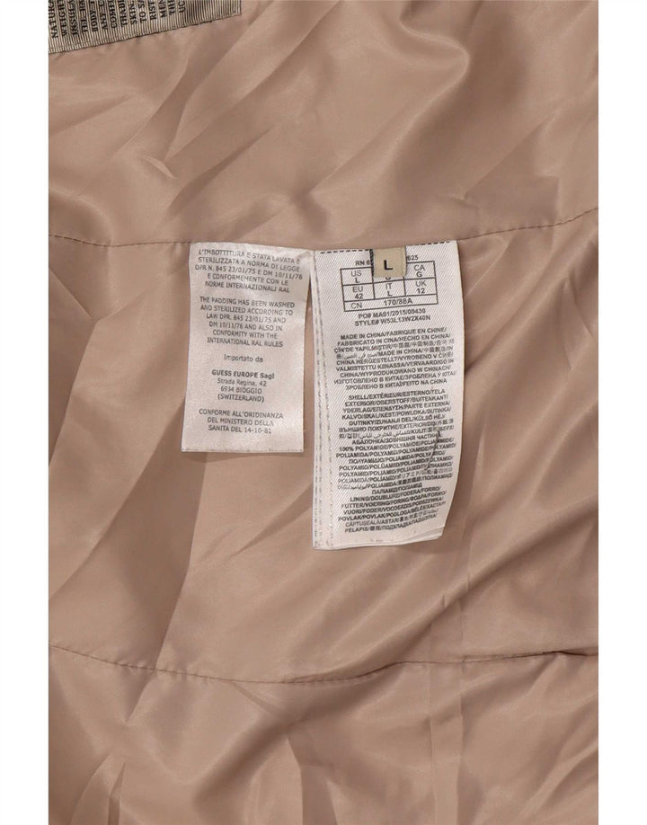 Guess polstret jakke til kvinder UK 12 Medium Beige Polyamid