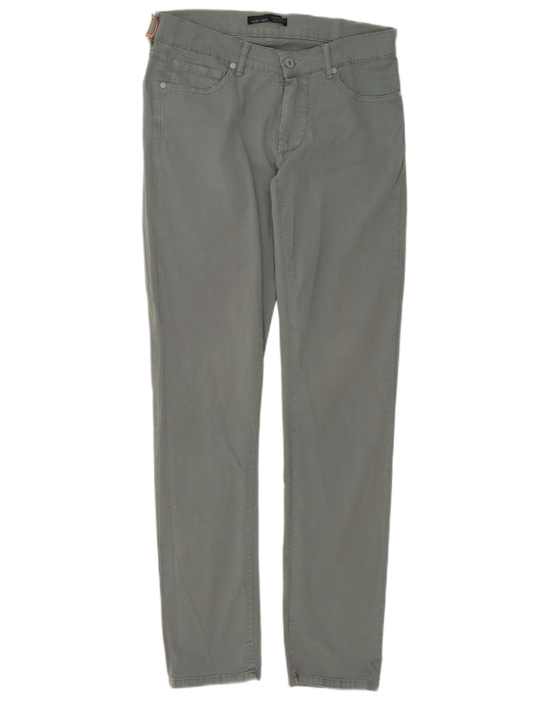 ZARA Herre Slim Jeans EU 40 Medium W31 L31 Grå Bomuld