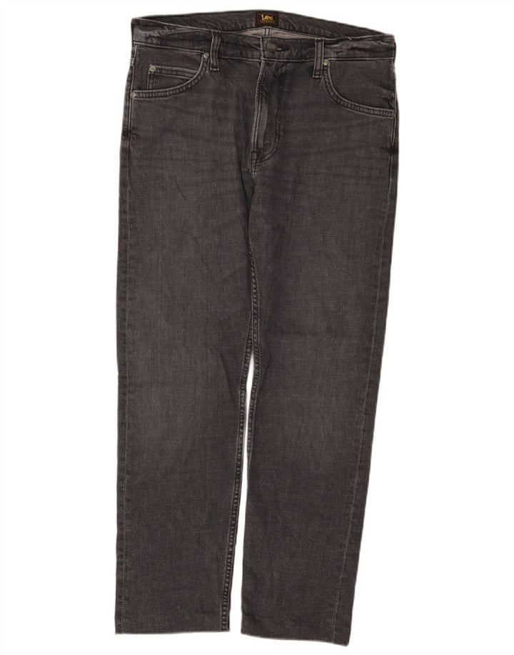 Lee Herre Rider Straight Jeans W31 L27 Grå Bomuld