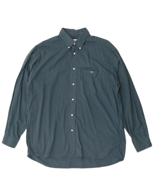 Lacoste herreskjorte str. 41 Large Green Gingham
