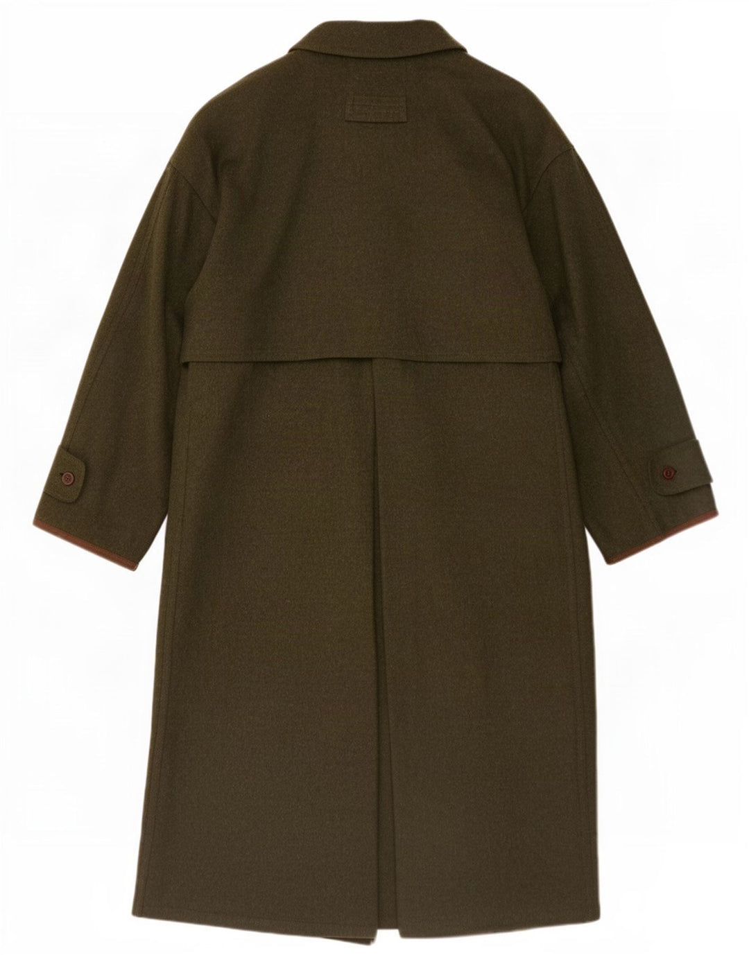 Amadeus Herre Overfrakke UK 38 Medium Khaki Virgin Wool