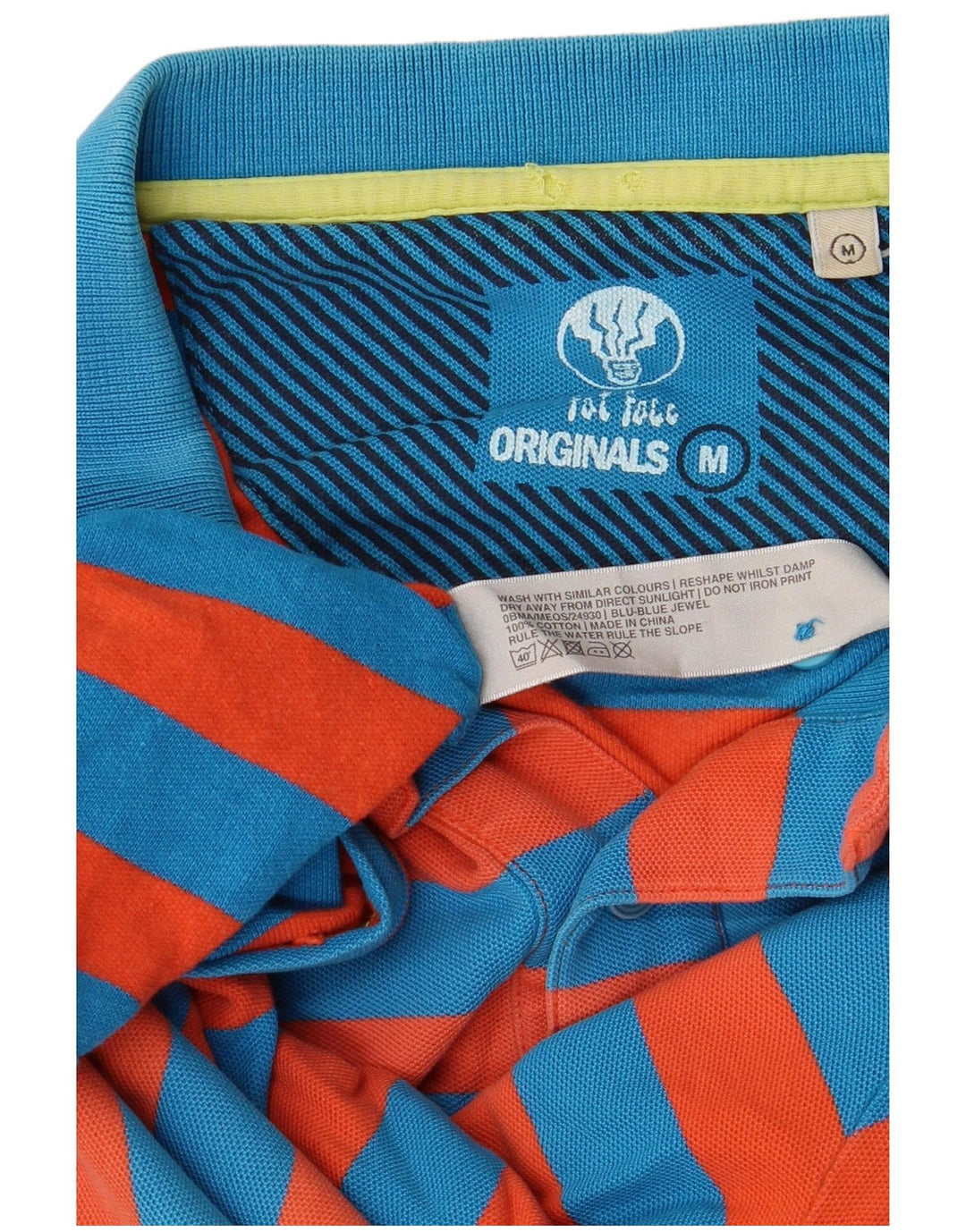 Fat Face Herre Rugby Polo Shirt Medium Rød Stribet Bomuld