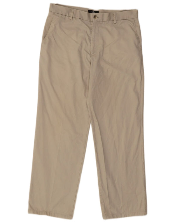 Dockers Mens Khakis Straight Chino Trousers W34 L30 Beige Cotton