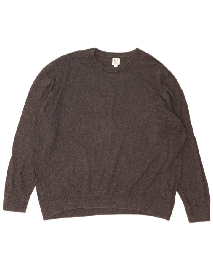 GAP Herre sweater med rund hals XL grå bomuld
