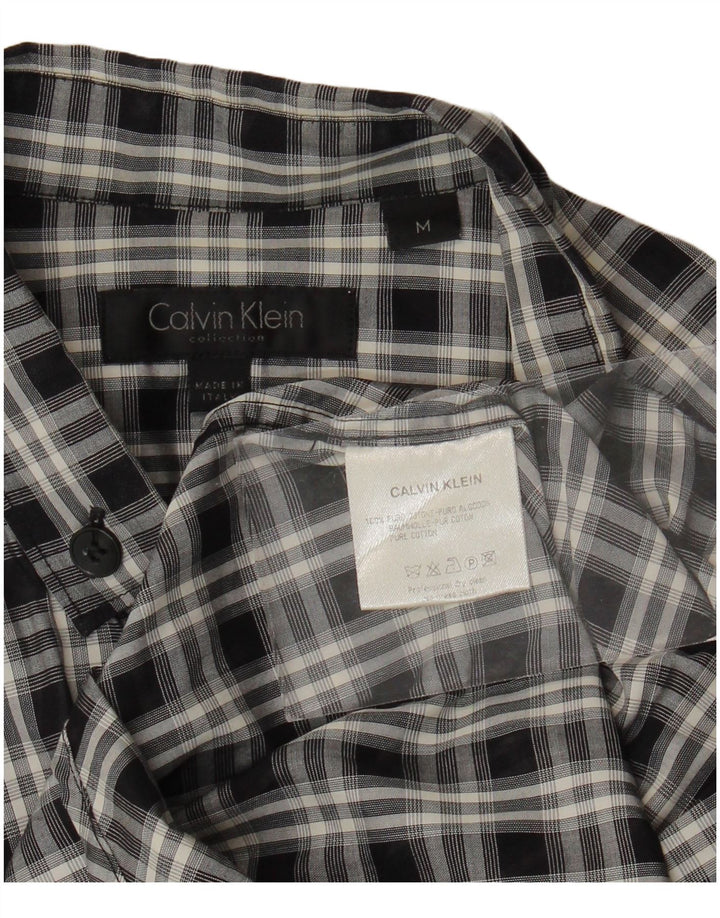 Calvin Klein herreskjorte medium sort ternet bomuld