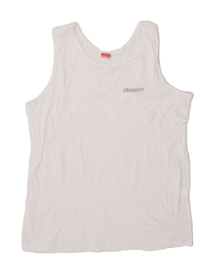 KAPPA Womens Vest Top UK 20 2XL White Vintage Kappa and Second-Hand Kappa from Messina Hembry 