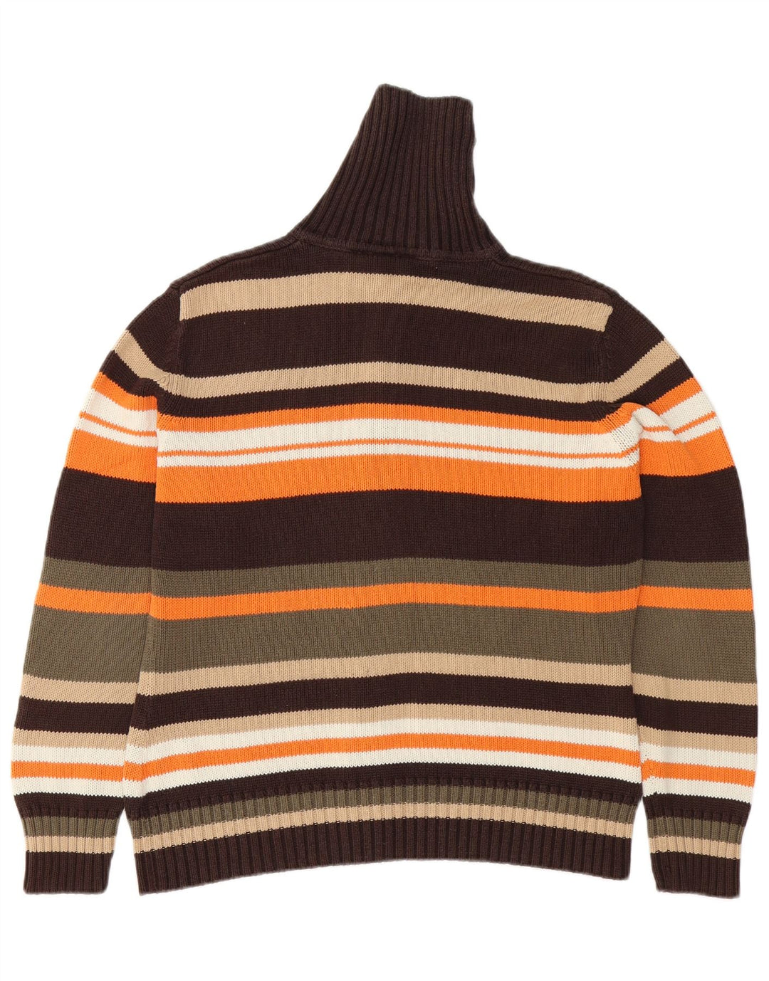 VINTAGE Dame cardigan sweater UK 14/16 Stor flerfarvet stribet