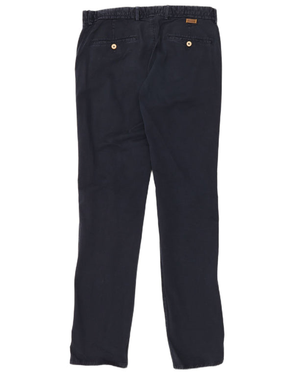 MASSIMO DUTTI Herre Slim Fit Chinobukser EU 42 Large W32 L34 Marineblå