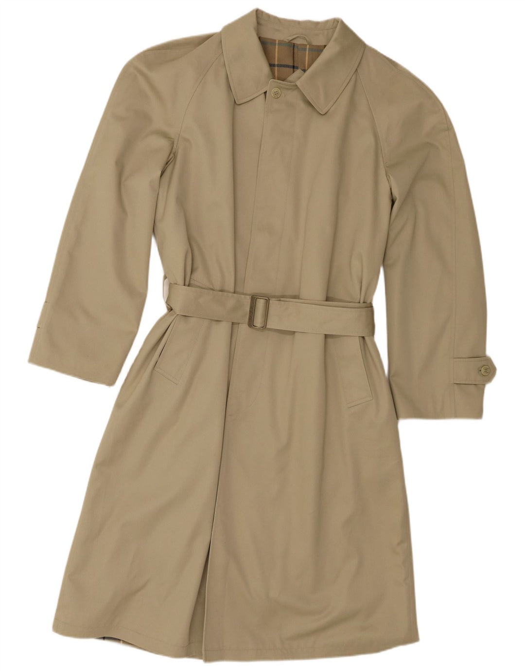 Vintage Trench Coat til mænd IT 46 Small Beige Polyester