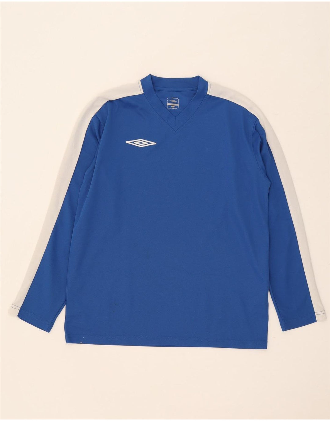 Umbro Herre Top Langærmet Medium Blue Colourblock Polyester