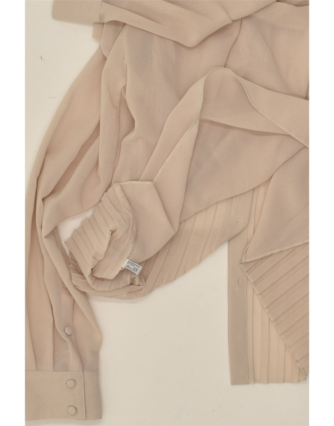 PINKO Dame Oversized See Through Shirt Bluse UK 10 Small Beige
