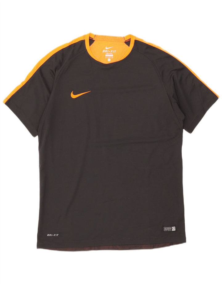 Nike Herre Dri Fit T-Shirt Top Stor Sort Colourblock